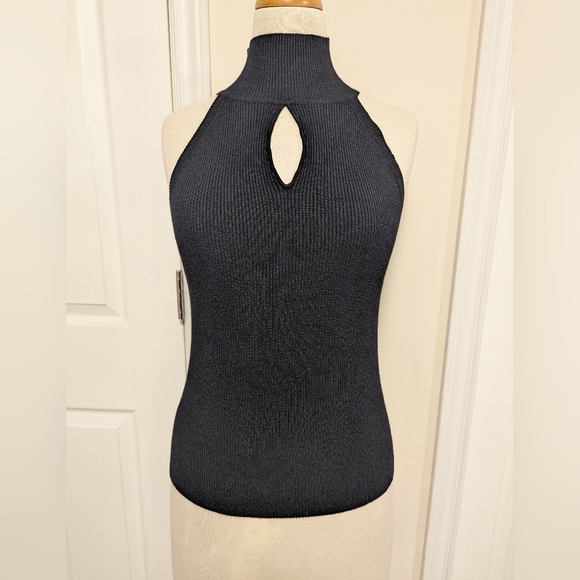 525 America Black Ribbed Sleeveless Tank Top - Picture 1 of 5